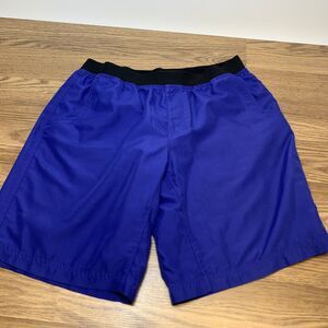 Prana Mojo Shorts Size M Blue 10” Inseam Polyester Hiking Gym Running